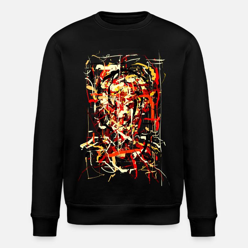 Flaming Devil - Stanley/Stella ROLLER Unisex Organic Sweatshirt - black