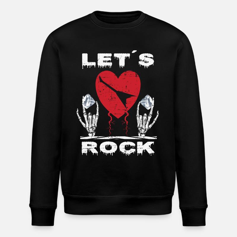Let's rock - Stanley/Stella ROLLER Unisex Organic Sweatshirt - black