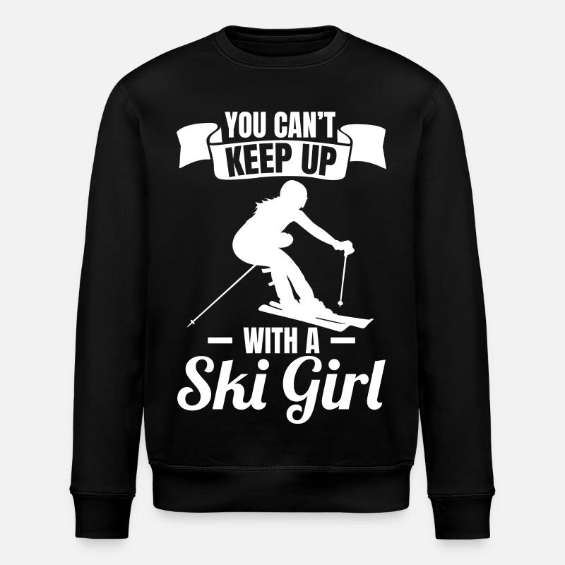 Ski Mädchen - Stanley/Stella Unisex Bio-Sweatshirt ROLLER - Schwarz