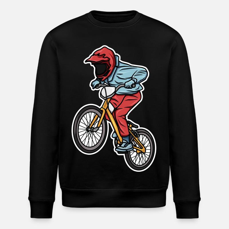Funny BMX boy - Stanley/Stella ROLLER Unisex Organic Sweatshirt - black