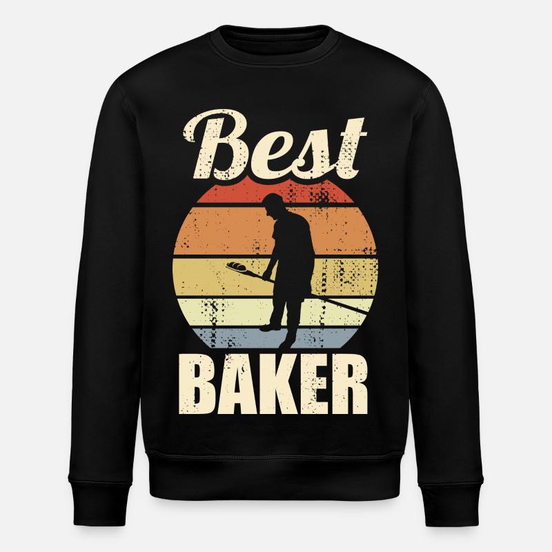Funny Baker - Stanley/Stella ROLLER Unisex Organic Sweatshirt - black