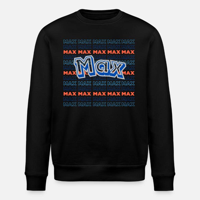 Vorname Max - Stanley/Stella Unisex Bio-Sweatshirt ROLLER - Schwarz