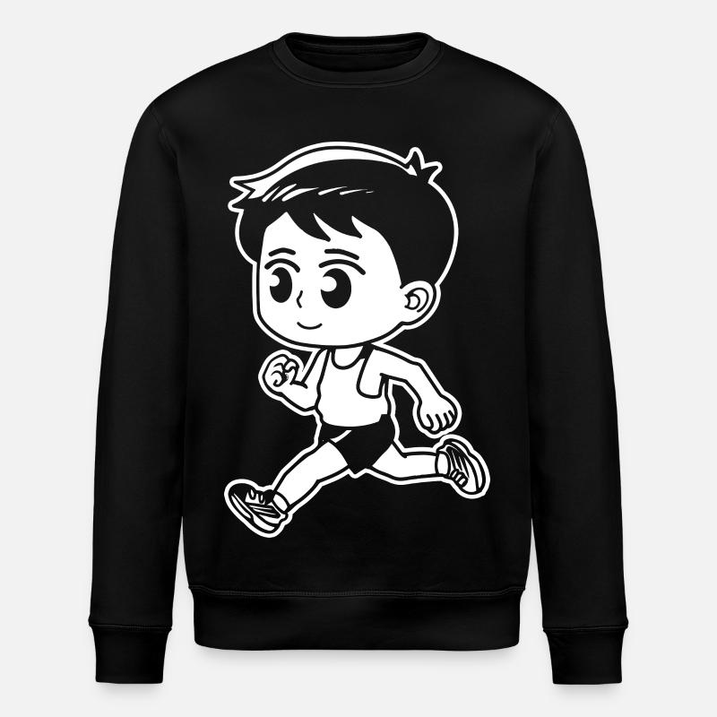 Kleiner Läufer - Stanley/Stella Unisex Bio-Sweatshirt ROLLER - Schwarz