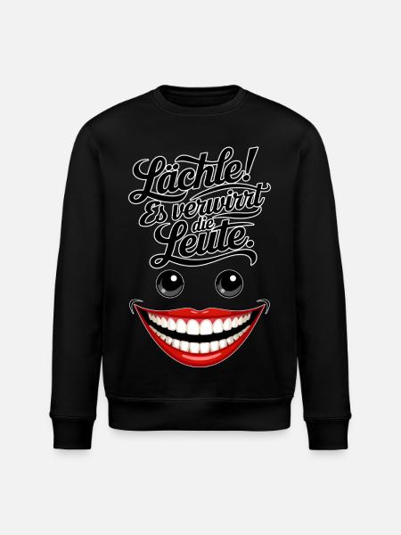 Always smiling - Stanley/Stella ROLLER Unisex Organic Sweatshirt - black