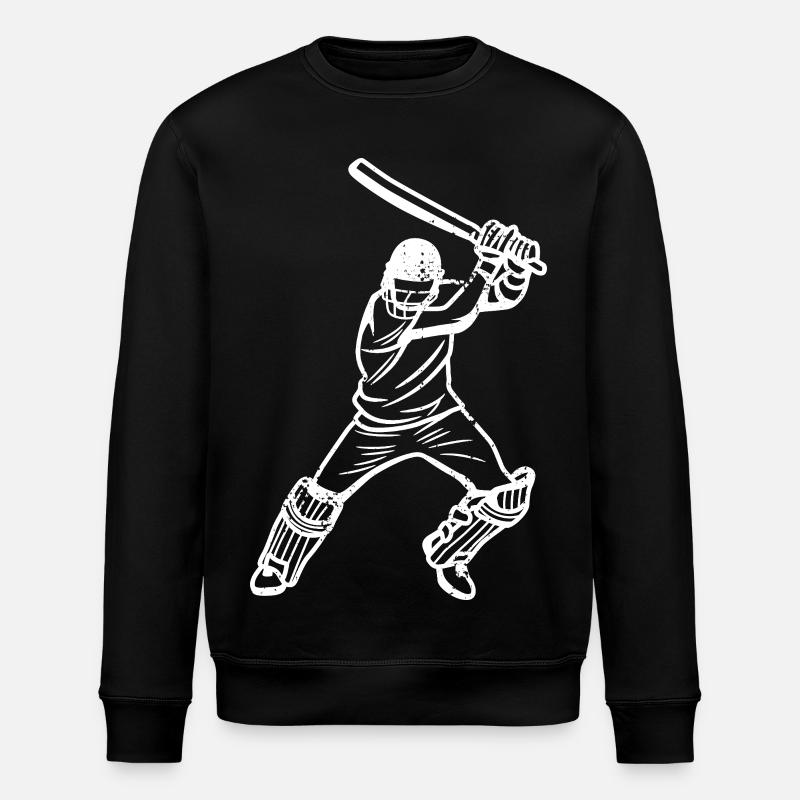Funny cricketer - Stanley/Stella ROLLER Unisex Organic Sweatshirt - black