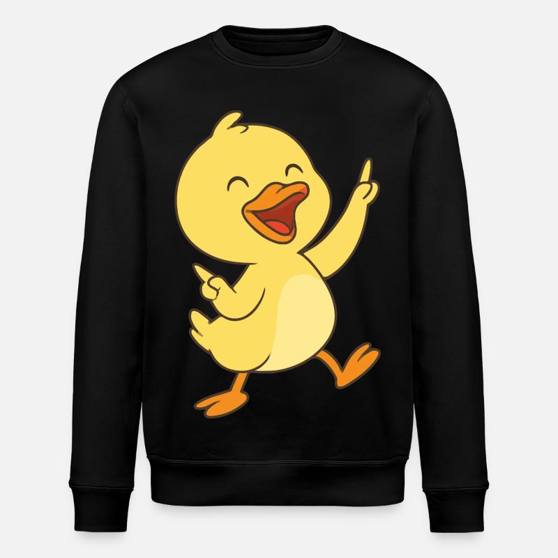 Tanzendes Entenküken - Stanley/Stella Unisex Bio-Sweatshirt ROLLER - Schwarz