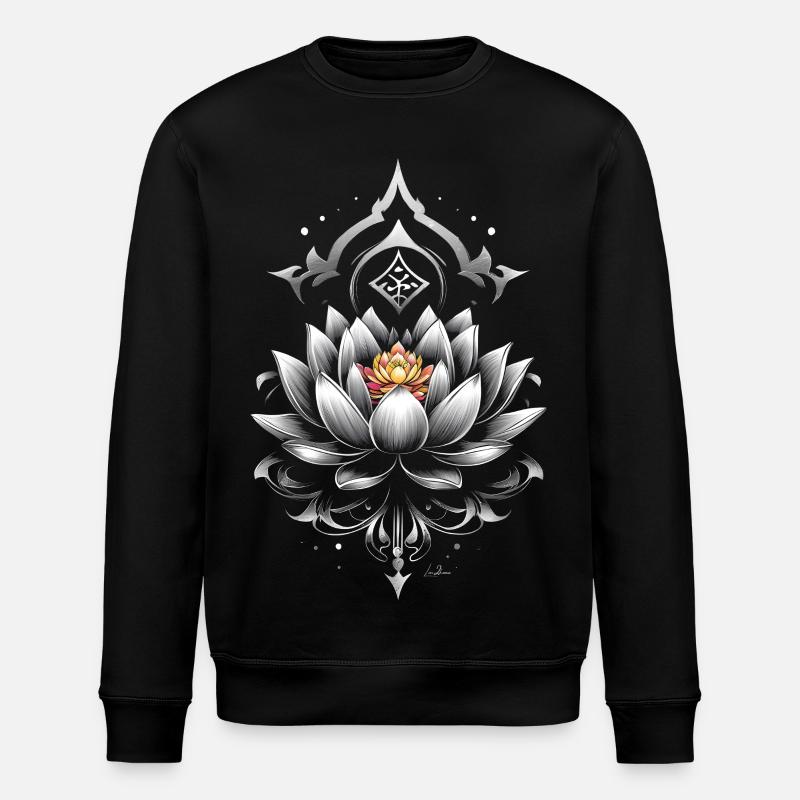 Lotus Metallic Mandala - Stanley/Stella Unisex Bio-Sweatshirt ROLLER - Schwarz