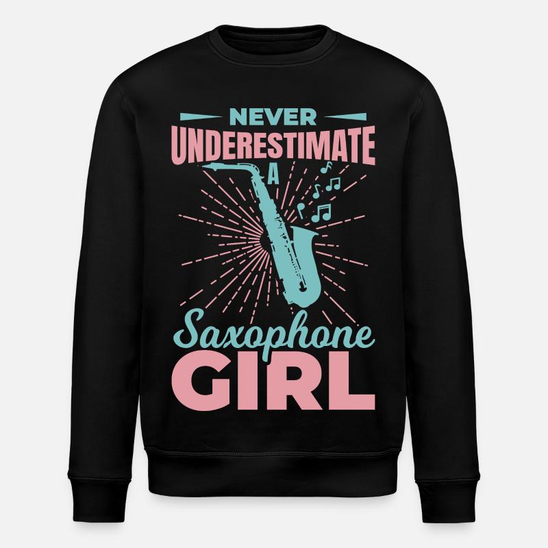 Saxophonist - Stanley/Stella ROLLER Unisex Organic Sweatshirt - black