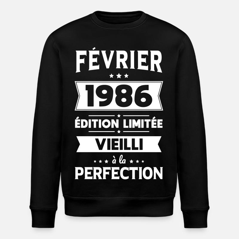 40. Jubiläum – Februar 1986 Perfektion - Stanley/Stella Unisex Bio-Sweatshirt ROLLER - Schwarz