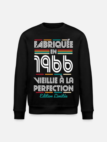 1966 – Made – Aged to perfection - Stanley/Stella ROLLER Unisex Organic Sweatshirt - black