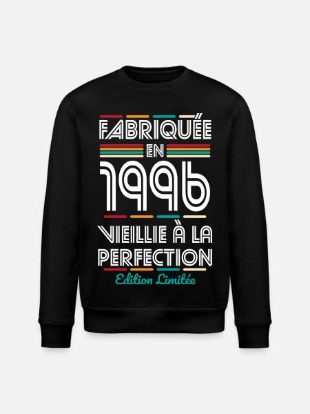 1996 – Made – Aged to perfection - Stanley/Stella ROLLER Unisex Organic Sweatshirt - black