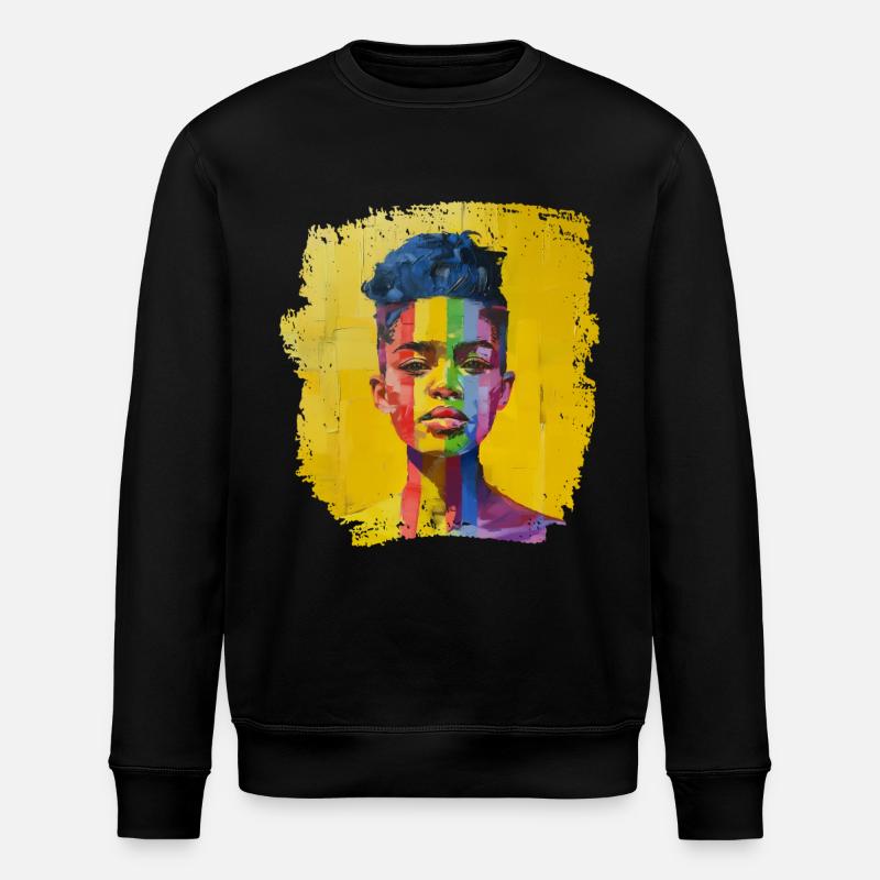 Pride and Strong - LGBTQIA+ - Stanley/Stella ROLLER Unisex Organic Sweatshirt - black