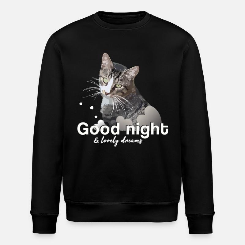 Schlafshirt gute Nacht good night - Stanley/Stella Unisex Bio-Sweatshirt ROLLER - Schwarz
