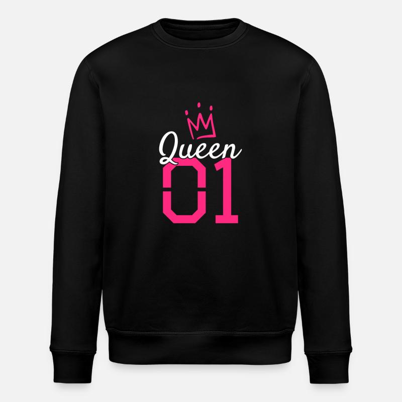 Queen 01 crown - Stanley/Stella ROLLER Unisex Organic Sweatshirt - black