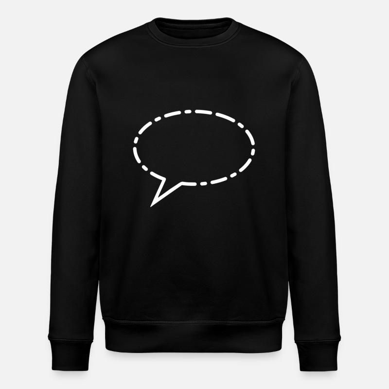 Speech bubble white - Stanley/Stella ROLLER Unisex Organic Sweatshirt - black