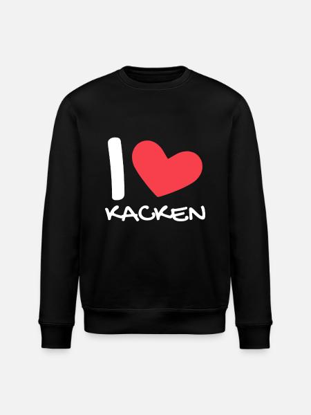 I love kacken - Stanley/Stella Unisex Bio-Sweatshirt ROLLER - Schwarz