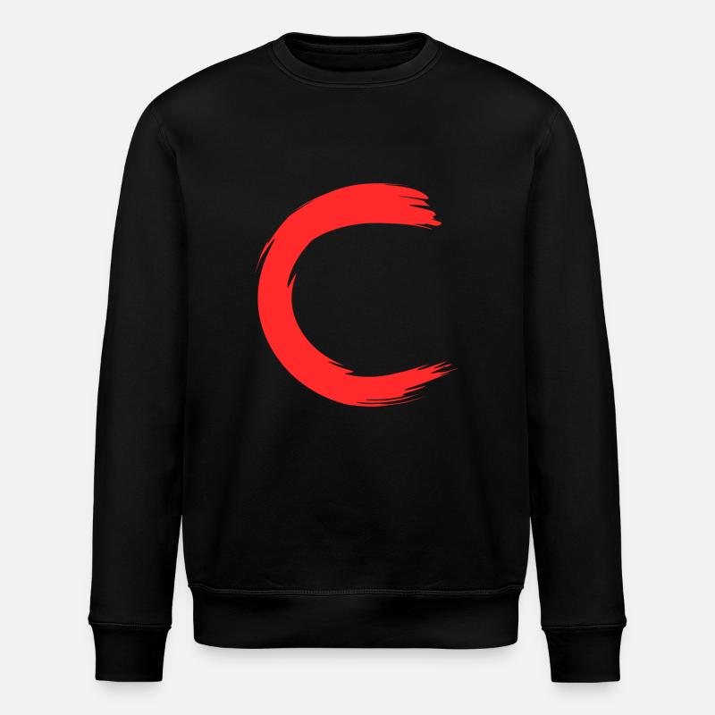 Letter C initial letter name - Stanley/Stella ROLLER Unisex Organic Sweatshirt - black