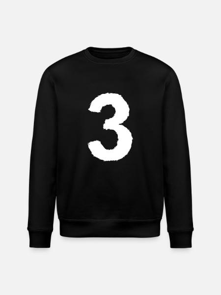 Numéro 3 numéro préféré - Sweat bio ROLLER Stanley/Stella Unisexe - noir
