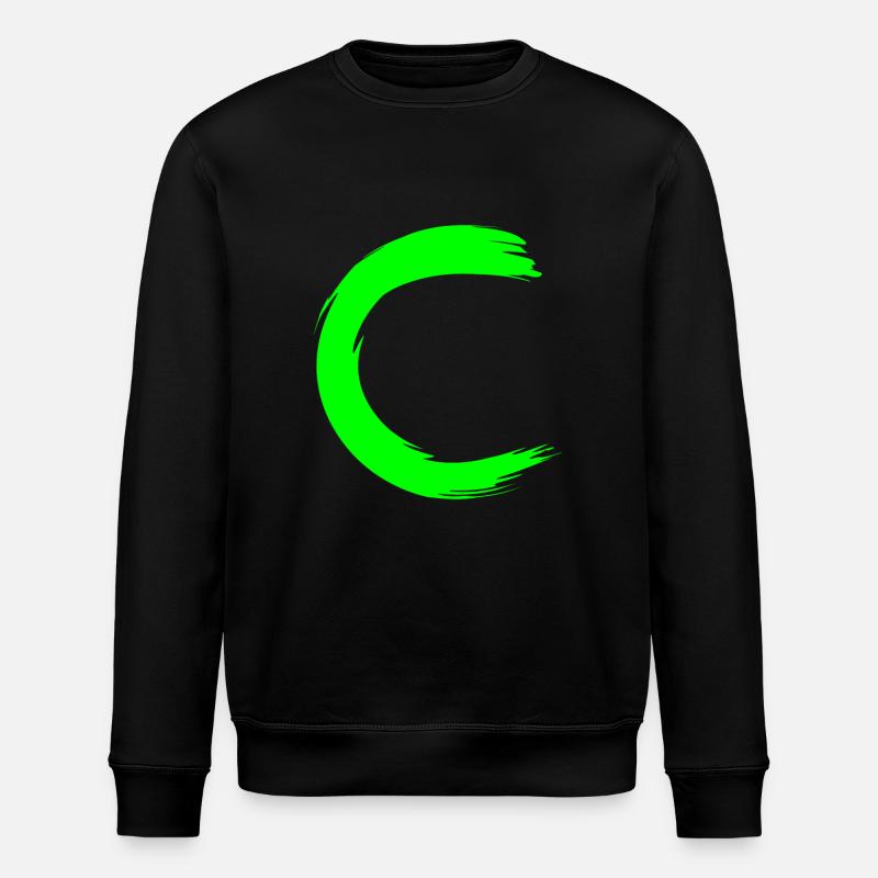 Letter C Initial letter Name - Stanley/Stella ROLLER Unisex Organic Sweatshirt - black