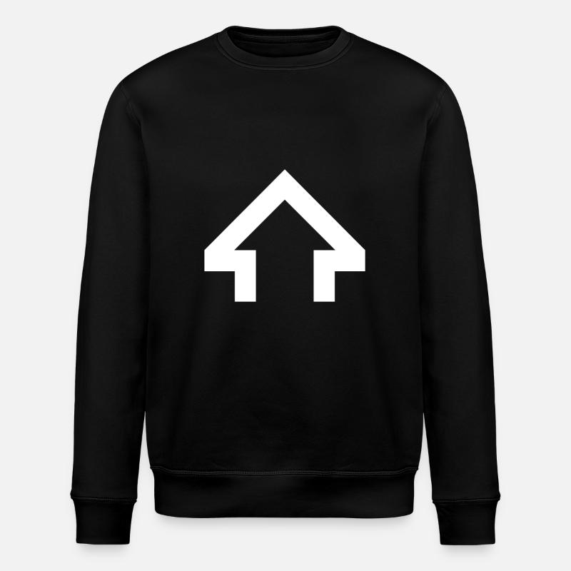 Flèche vers le haut blanc - Sweat bio ROLLER Stanley/Stella Unisexe - noir
