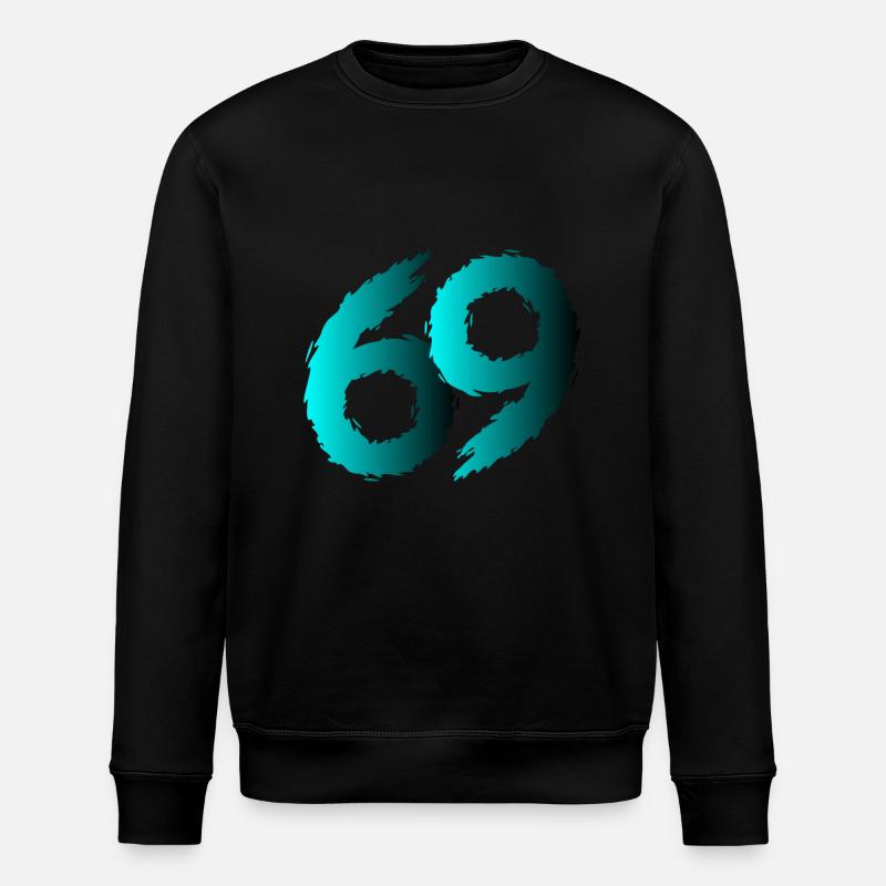 69 Symbol Zahl Neunundsechzig - Stanley/Stella Unisex Bio-Sweatshirt ROLLER - Schwarz