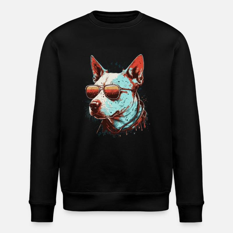 Bull Terrier anglais cool - Sweat bio ROLLER Stanley/Stella Unisexe - noir