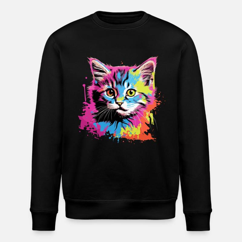 Chat cool - Sweat bio ROLLER Stanley/Stella Unisexe - noir