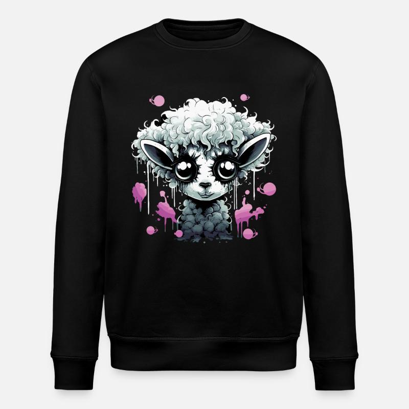 Funny Goth Sheep - Stanley/Stella ROLLER Unisex Organic Sweatshirt - black