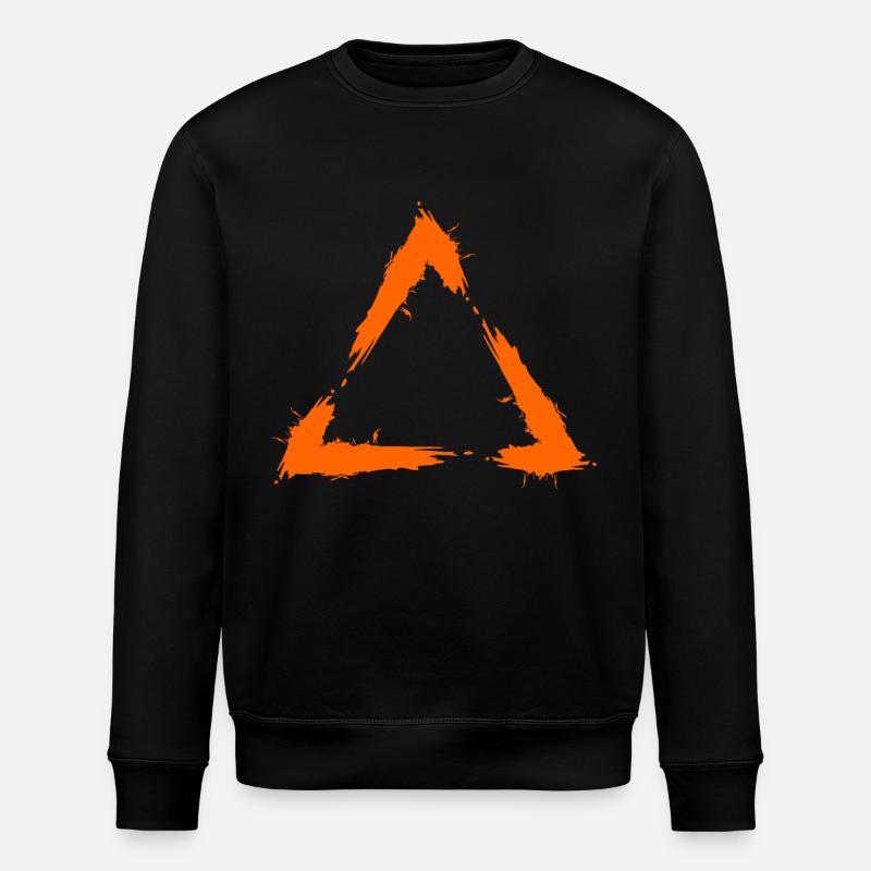 Triangle geometry icon - Stanley/Stella ROLLER Unisex Organic Sweatshirt - black