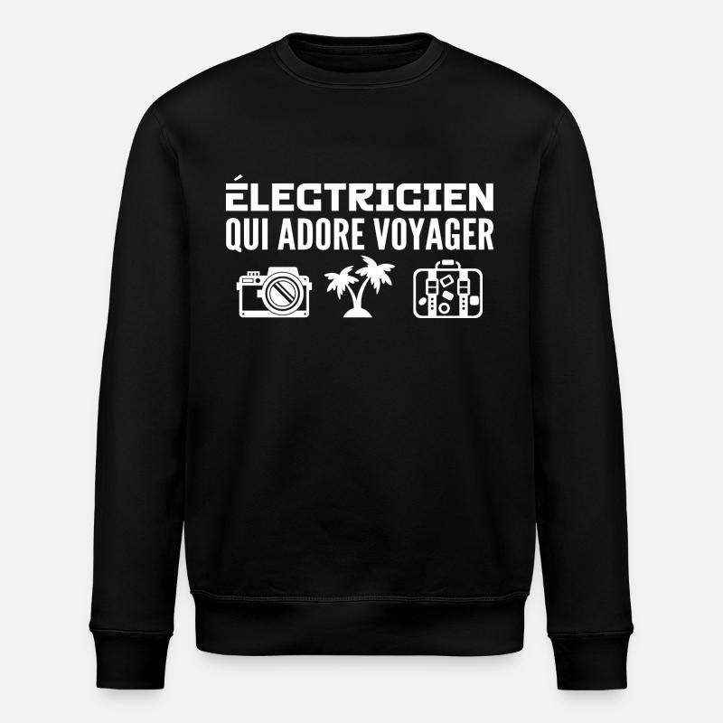 Voyageurs & Électriciens : Passion & Découverte - Sweat bio ROLLER Stanley/Stella Unisexe - noir