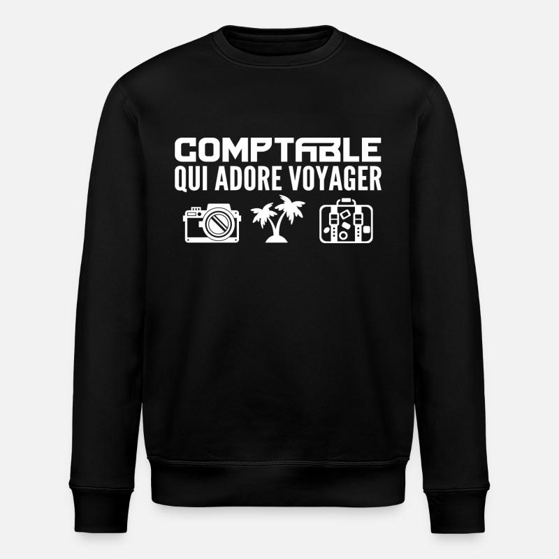 Reisende & Buchhalter: Leidenschaft & Entdeckung - Stanley/Stella Unisex Bio-Sweatshirt ROLLER - Schwarz