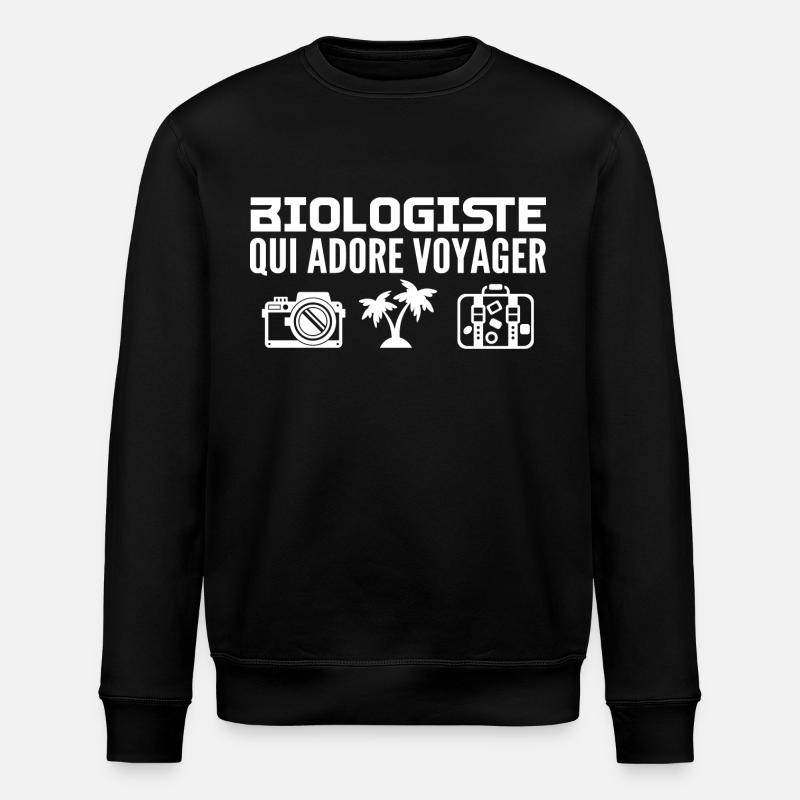 Voyageurs & Biologistes : Passion & Découverte - Sweat bio ROLLER Stanley/Stella Unisexe - noir