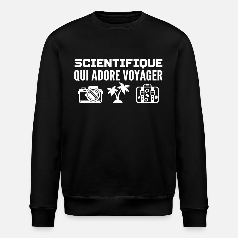 Travelers & Scientists: Passion & Discovery - Stanley/Stella ROLLER Unisex Organic Sweatshirt - black