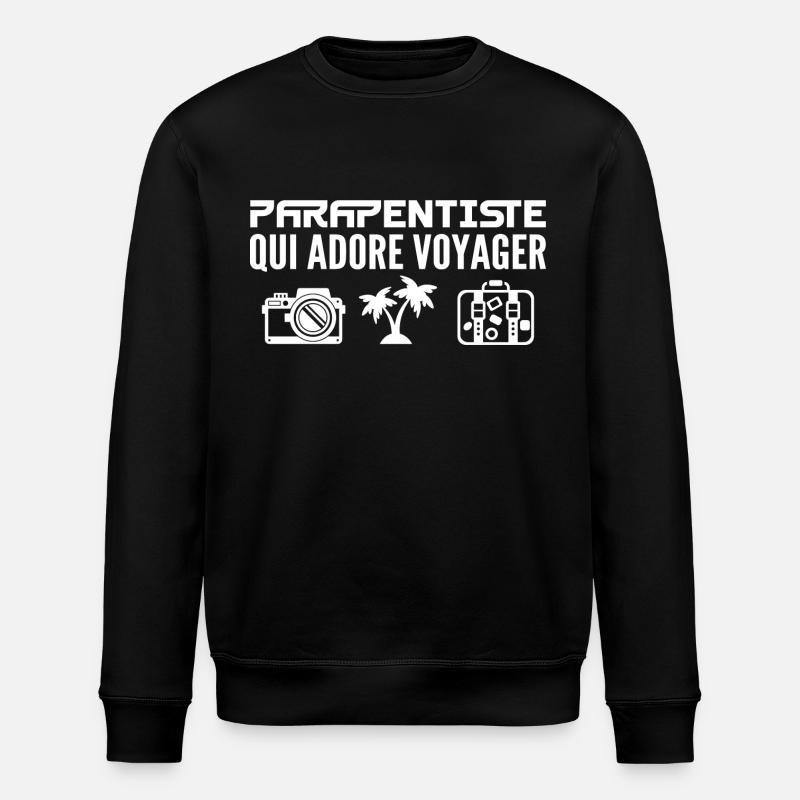 Voyageurs & Parapentistes : Passion & Découverte - Sweat bio ROLLER Stanley/Stella Unisexe - noir