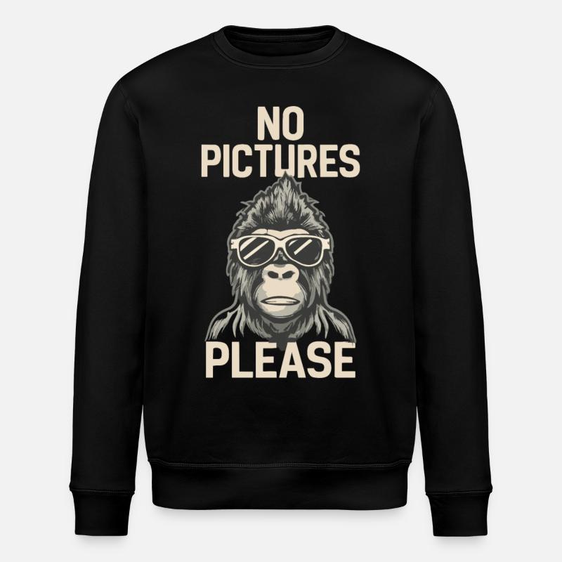 Keine Bilder bitte - Stanley/Stella Unisex Bio-Sweatshirt ROLLER - Schwarz