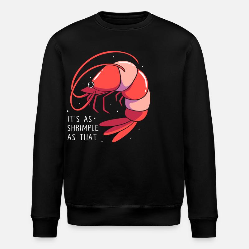 Shrimp, crawfish, seafood, crab - Stanley/Stella ROLLER Unisex Organic Sweatshirt - black