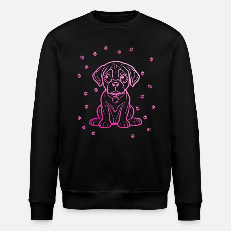 Rottweiler with little paws - Stanley/Stella ROLLER Unisex Organic Sweatshirt - black
