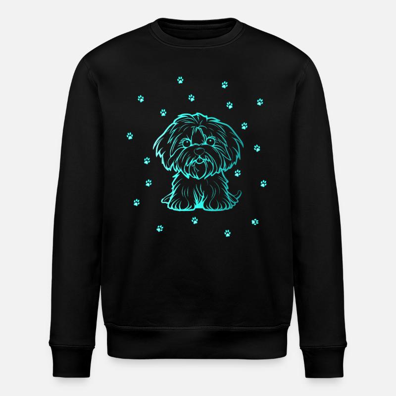 Havanese with small paws - Stanley/Stella ROLLER Unisex Organic Sweatshirt - black