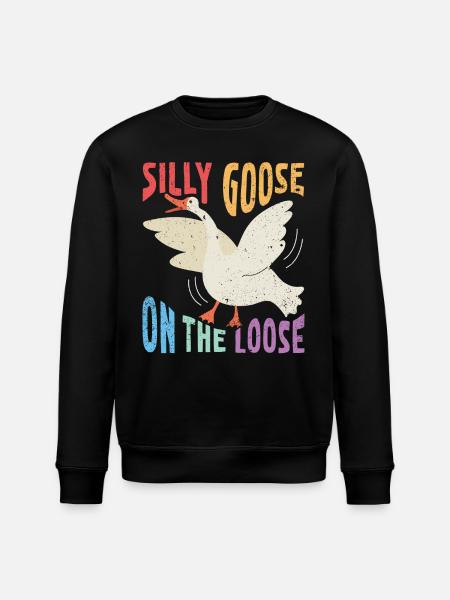 L’oie stupide en liberté - Sweat bio ROLLER Stanley/Stella Unisexe - noir