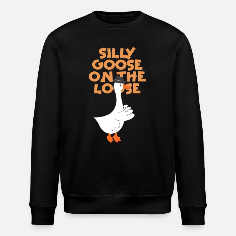 L’oie stupide en liberté - Sweat bio ROLLER Stanley/Stella Unisexe - noir