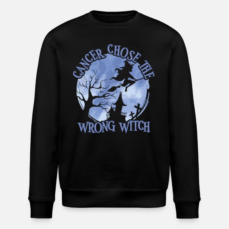 Cancer Witch Periwinkle Esophageal - Stanley/Stella ROLLER Unisex Organic Sweatshirt - black
