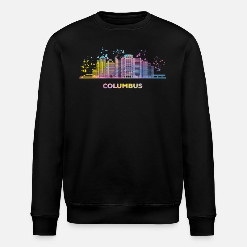Columbusite Skyline Columbus - Sweat bio ROLLER Stanley/Stella Unisexe - noir