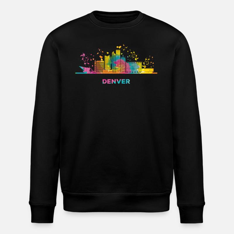 Denverites Skyline Denver - Sweat bio ROLLER Stanley/Stella Unisexe - noir