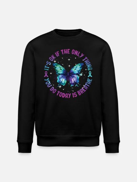 Suicide Prevention Awareness - Stanley/Stella ROLLER Unisex Organic Sweatshirt - black