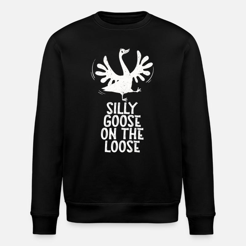 L’oie stupide en liberté - Sweat bio ROLLER Stanley/Stella Unisexe - noir