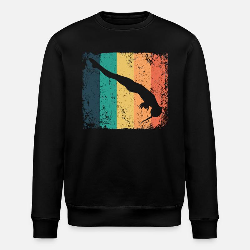 Synchronized Water Diver High Diver - Stanley/Stella ROLLER Unisex Organic Sweatshirt - black