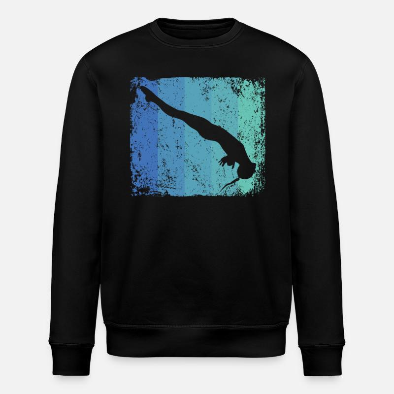 Diving, Artistic Jumping, Synchronized Diving - Stanley/Stella ROLLER Unisex Organic Sweatshirt - black