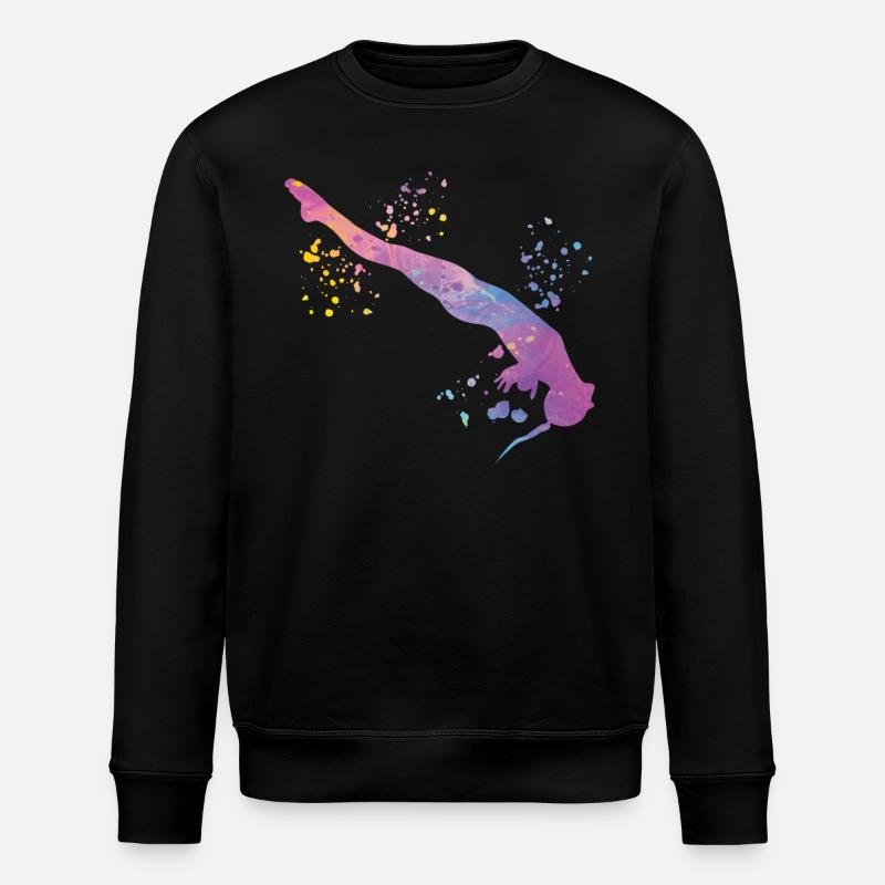 Synchronized Water Diver High Diver - Stanley/Stella ROLLER Unisex Organic Sweatshirt - black