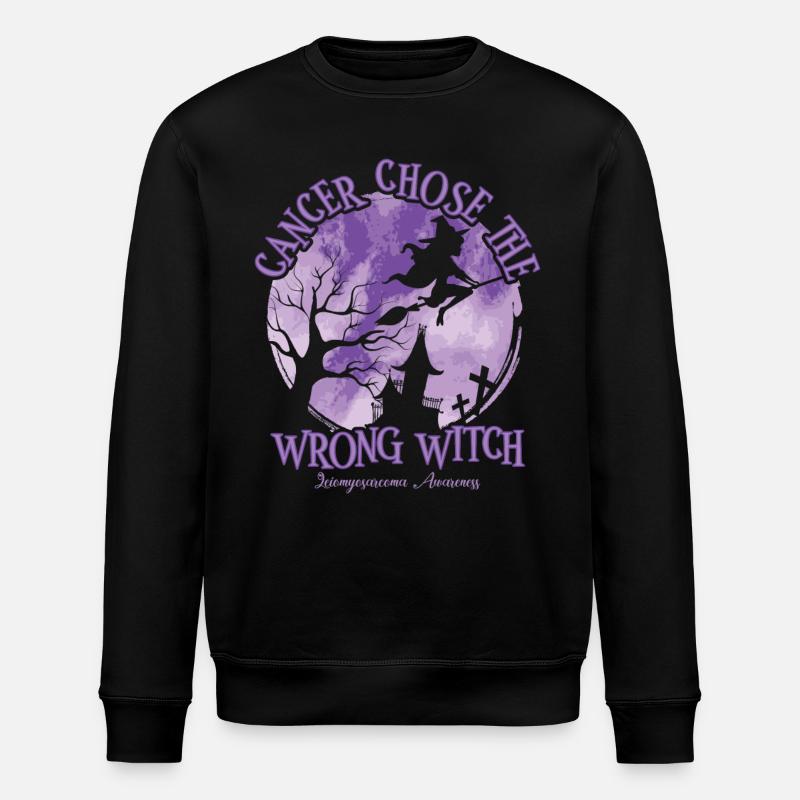 Cancer Witch Purple Leiomyosarcoma - Stanley/Stella ROLLER Unisex Organic Sweatshirt - black
