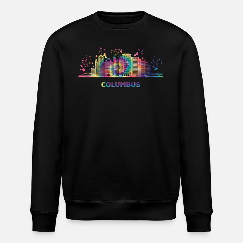 Columbusite Skyline Columbus - Stanley/Stella Unisex Bio-Sweatshirt ROLLER - Schwarz